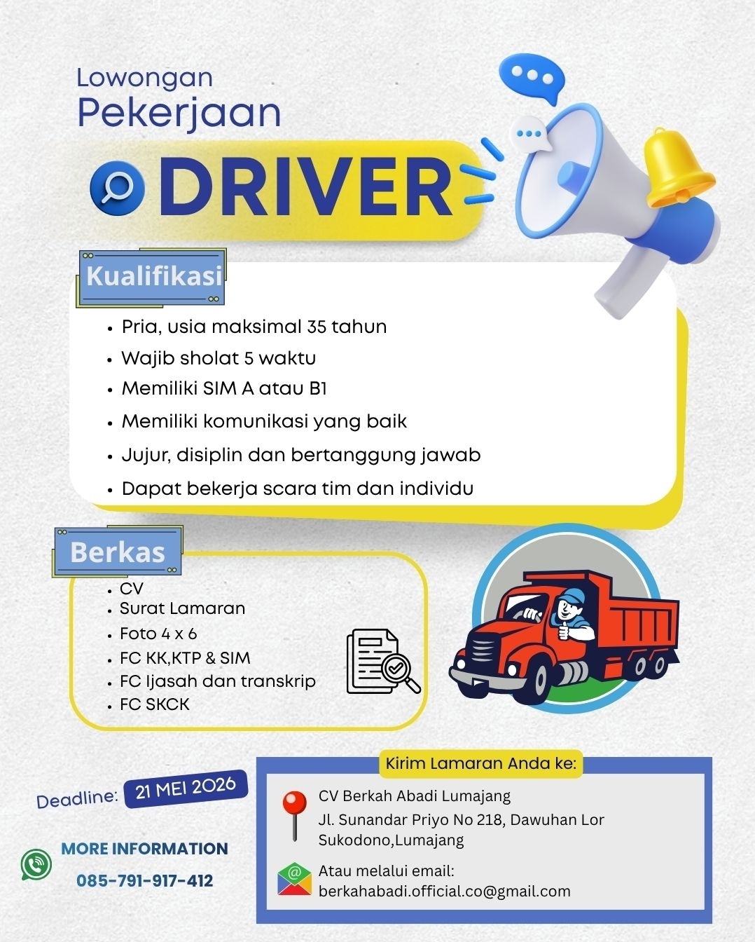LOWONGAN PEKERJAAN