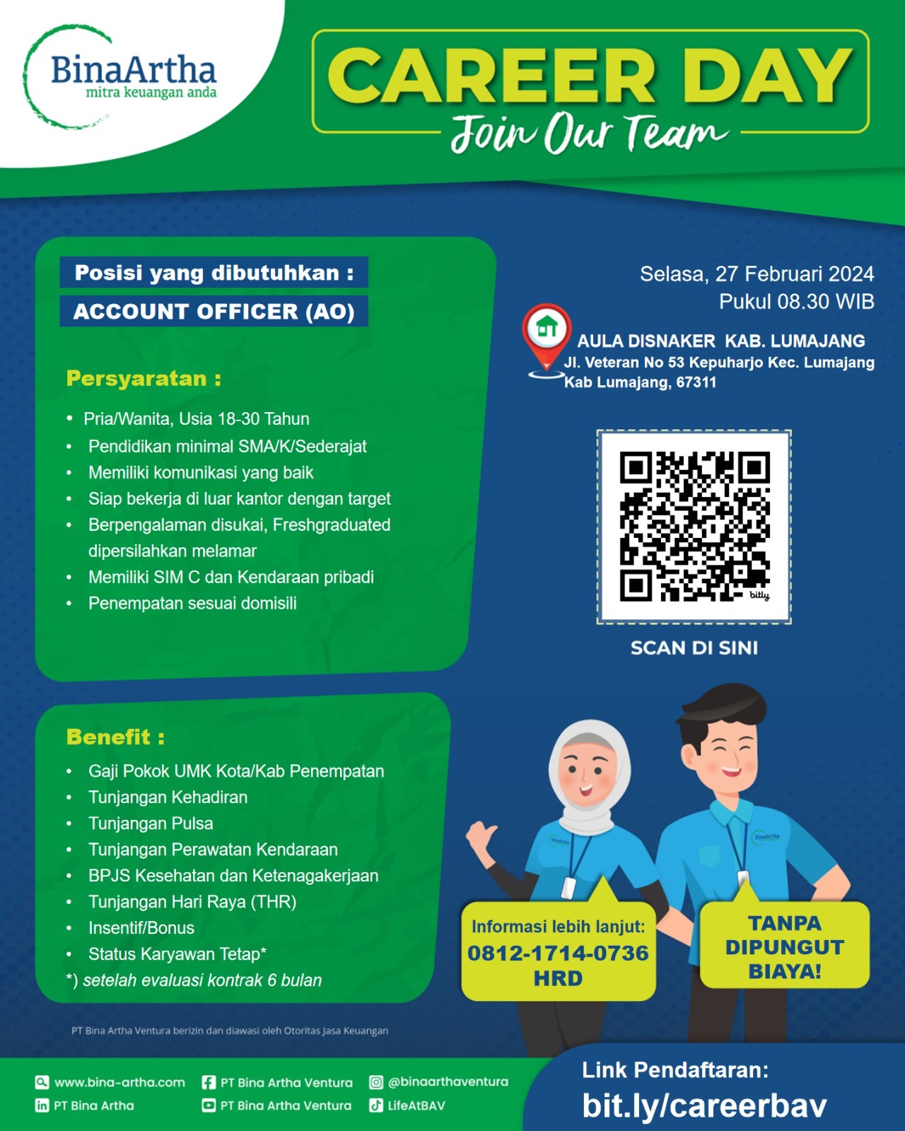LOWONGAN KERJA BINA ARTHA SEBAGAI ACCOUNT OFFICER (AO)